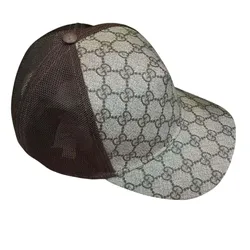 Mũ Nam Gucci Hat With Monogram Pattern Mesh Back 76332 4HA4U 9764 Màu Nâu Be Size S