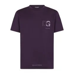 Áo Phông Nam Dolce & Gabbana D&G G8NB3Z FU7EQ B0324 Embossed T-Shirt Màu Tím
