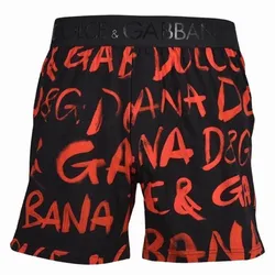 Quần Short Nam Dolce & Gabbana D&G M4D69JFSGZDHNSBSLOGO3 Màu Đen Họa Tiết Size 3