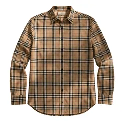 Áo Sơ Mi Dài Tay Nam Burberry Long Sleeve Shirt Camel 3774278 Màu Nâu Caramel Size M