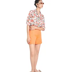 Quần Short Nữ F2 Fashion & Freedom Gấm A Touch Of Effortless Elegance QS95-C-S-0524 Màu Cam Size S