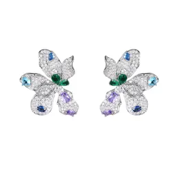 Khuyên Tai Nữ Kya Jewel Dancing Orchid KE23-T Màu Trắng