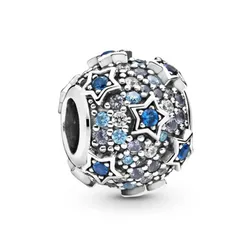 Hạt Vòng Charm Nữ Pandora Splendid Stars 798467C01 Màu Bạc Xanh