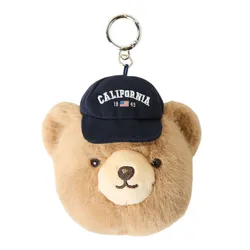Móc Khóa Túi WHOAU Fluffy Steve Mini Pouch Charm WHAQG4911A Màu Xanh Navy