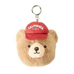 Móc Khóa Túi WHOAU Fluffy Steve Mini Pouch Charm WHAQG4911A Màu Đỏ