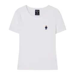 Áo Phông Nữ WHOAU Steve Ribbed Short Sleeve WHRAG2451F Tshirt Màu Ivory