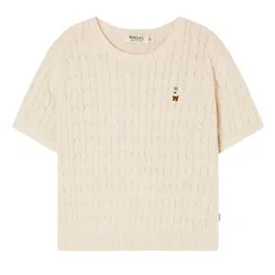 Áo Len Cộc Tay Nữ WHOAU Steve Melange Short Sleeve Sweater&nbsp;WHKAG2412F-33 OATMEALMELANGE-00 Màu Kem