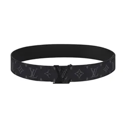 Thắt Lưng Nam Louis Vuitton LV Men Monogram Leather Belt Black 4cm Wide M4482 Màu Đen Size 90