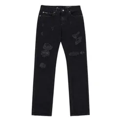 Quần Jean Nam Dolce & Gabbana D&G Washed Regular Fit With Sport Tag GYJCCD G8LL3 Màu Đen Size 44