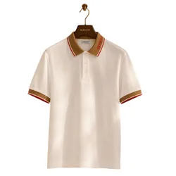Áo Polo Nam Burberry Check 8125522 Màu Trắng Size S
