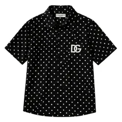 Áo Sơ Mi Nam Dolce & Gabbana D&G Black Dolce Polka-Dot Shirt G5FX9ZGH443 Màu Đen Size 40