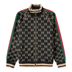 Áo Khoác Nam Gucci GG Gersey Cotton All Over Velour Track Jacket 695955 XJEEI 1030 Phối Màu Size S