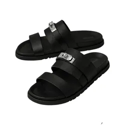 Dép Hermès Jackson Sandal H242951ZH01445 Black Màu Đen Size 42