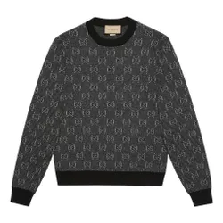Áo Len Nam Gucci GG Grey/ Black 761549 XKDK5 1230 Màu Xám Đen Size XS