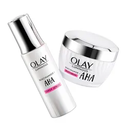 Combo Serum + Kem Dưỡng Hỗ Trợ Dưỡng Sáng, Làm Mờ Thâm Mụn Olay Luminous Niacinamide + AHA (30ml + 50g)