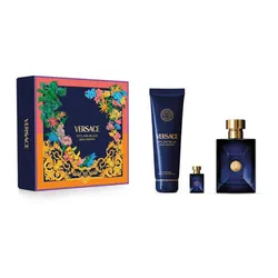 Set Nước Hoa Versace Dylan Blue Pour Homme EDT 3 Món