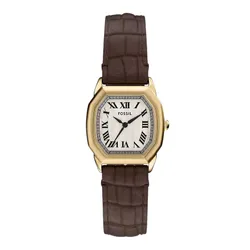 Đồng Hồ Nữ Fossil Harlow 27mm Three-Hand Brown Croco Leather Watch ES5426 Màu Nâu