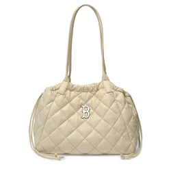 Túi Đeo Vai Nữ MLB Basic Quilted PU Tote Bag Boston Red Sox 3AORBQ16N-43CRS Màu Kem