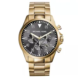Đồng Hồ Nam Michael Kors MK Gage Black Tone Chronograph Watch 45mm Màu Vàng Đen