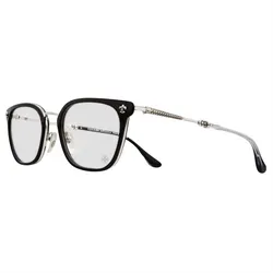 Kính Mắt Cận Chrome Hearts Strapadictome Black/Shiny Silver Màu Bạc - Đen