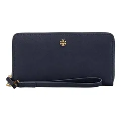Ví Nữ Tory Burch Navy Blue Leather Robinson Continental Wallet Màu Xanh Navy