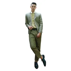 Quần Dài Nam F2 Fashion & Freedom Linen DN10-XR-32-0520 Màu Xanh Rêu Size 32