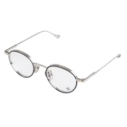 Gọng Kính Unisex Chrome Hearts Thick Mate Black/Shiny Silver Màu Bạc