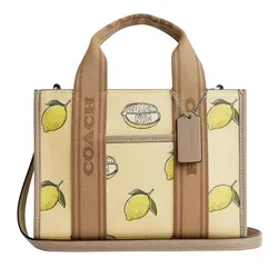Túi Đeo Chéo Nữ Coach Smith Tote Bag 24 With Lemon Print Garden Glade Multi Màu Nâu - Vàng