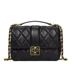 Túi Đeo Chéo Nữ Kate Spade Carey Quilted Small Flap Crossbody KM708 Màu Đen