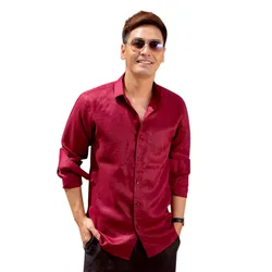 Áo Sơ Mi Linen Nam F2 Fashion & Freedom SMM117-DD-S-0619 Màu Đỏ Đô Size S