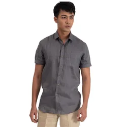 Áo Sơ Mi Nam F2 Fashion & Freedom Linen SMMN001-X-S-0619 Màu Xám Đậm Size S