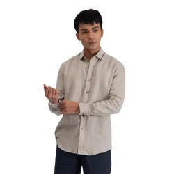 Áo Sơ Mi Nam F2 Fashion & Freedom Linen SMM133-GN-S-0619 Màu Xám Nhạt Size S