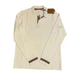 Áo Polo Nam Burberry Icon Stripe Polo-Neck Knit Màu Xanh Bơ Size S