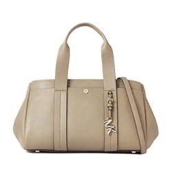 Túi Xách Tay Nữ Michael Kors MK Romee Small Satchel Leather Bag Màu Xám Nâu