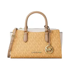 Túi Đeo Chéo Nữ Michael Kors&nbsp;MK Arden Small Color-Block Signature Logo Messenger Bag 35S6G4XM5B Màu Vàng