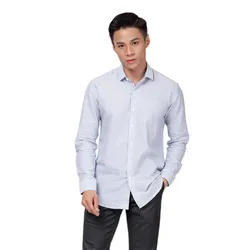 Áo Sơ Mi Linen Nam F2 Fashion & Freedom SMM179-SX-S-0319 Màu Trắng Xanh Size S