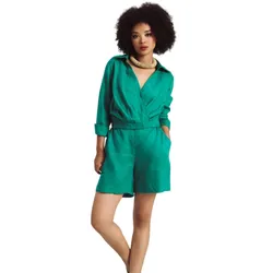Quần Short Nữ F2 Fashion & Freedom Linen Free-Spirited QS88-XL-S-0723 Màu Xanh Lá Size S
