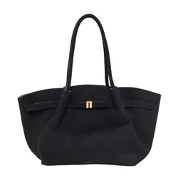 Túi Tote Nữ JW Pei Hana Medium Faux Suede Black Bag Màu Đen