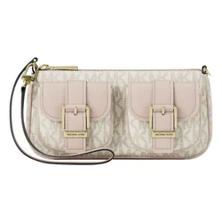 Túi Đeo Vai Michael Kors MK Zoe Small Conv Pouchette Travel Accessory Màu Hồng Trắng