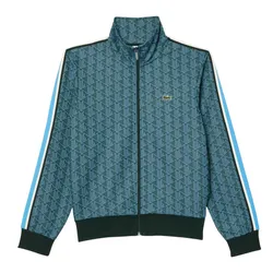 Áo Khoác Nỉ Nam Lacoste Paris Jacquard Monogram Zipped Sweatshirt SH1368 - IB4 Màu Xanh Lá Size 3