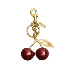 Móc Khóa Charm Coach Cherry Bag 77840 Brass/ Red Apple Màu Vàng Đỏ
