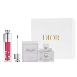 Set Son + Nước Hoa Dior 3 Món (Son 029 Intense Grape Màu Hồng Berry + Nước Hoa Miss Dior Parfum 5ml + Box quà)