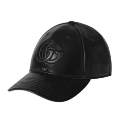 Mũ Gucci Double G Leather Baseball Cap  832252 4HBGA 1000 Màu Đen Size S