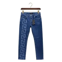 Quần Jean Nam Versace 1011840 1A05898 1D480B Màu Xanh Họa Tiết Size 33