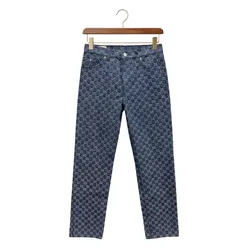 Quần Jean Nam Gucci Monogram 649092 XDBK1 4266 Màu Xanh Họa Tiết Size 32