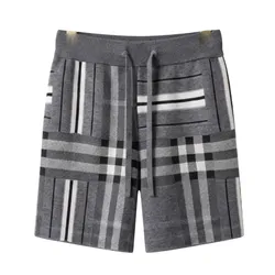 Quần Short Nam Burberry Wool Grey Melange 8058768 Màu Xám Size S