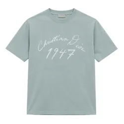 Áo Phông Nam Dior Bleu 1947 493J696G0554 Tshirt Màu Xanh Nhạt Size XS