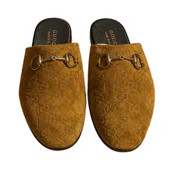 Giày Sục Gucci Brown Suede Slippers 850140AAFQV21182118 Màu Nâu Size 40