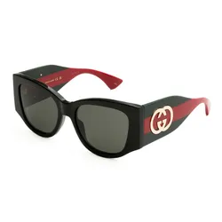 Kính Mát Nữ Gucci 2115S 001 5518 Sunglasses Màu Đen Đỏ