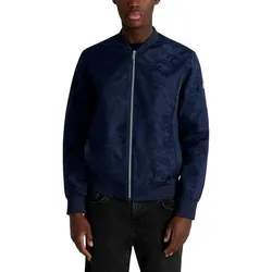 Áo Khoác Nam Karl Lagerfeld Camo Bomber Jacket With Rib Knit Trim Chaqueta Hombre C0391 Màu Xanh Đậm&nbsp;Size M